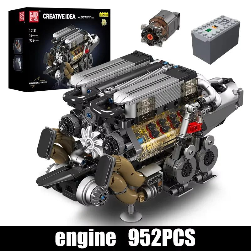 Mould King 10131 W16 Engine Supercar - Motorized Building Blocks - Sofhome