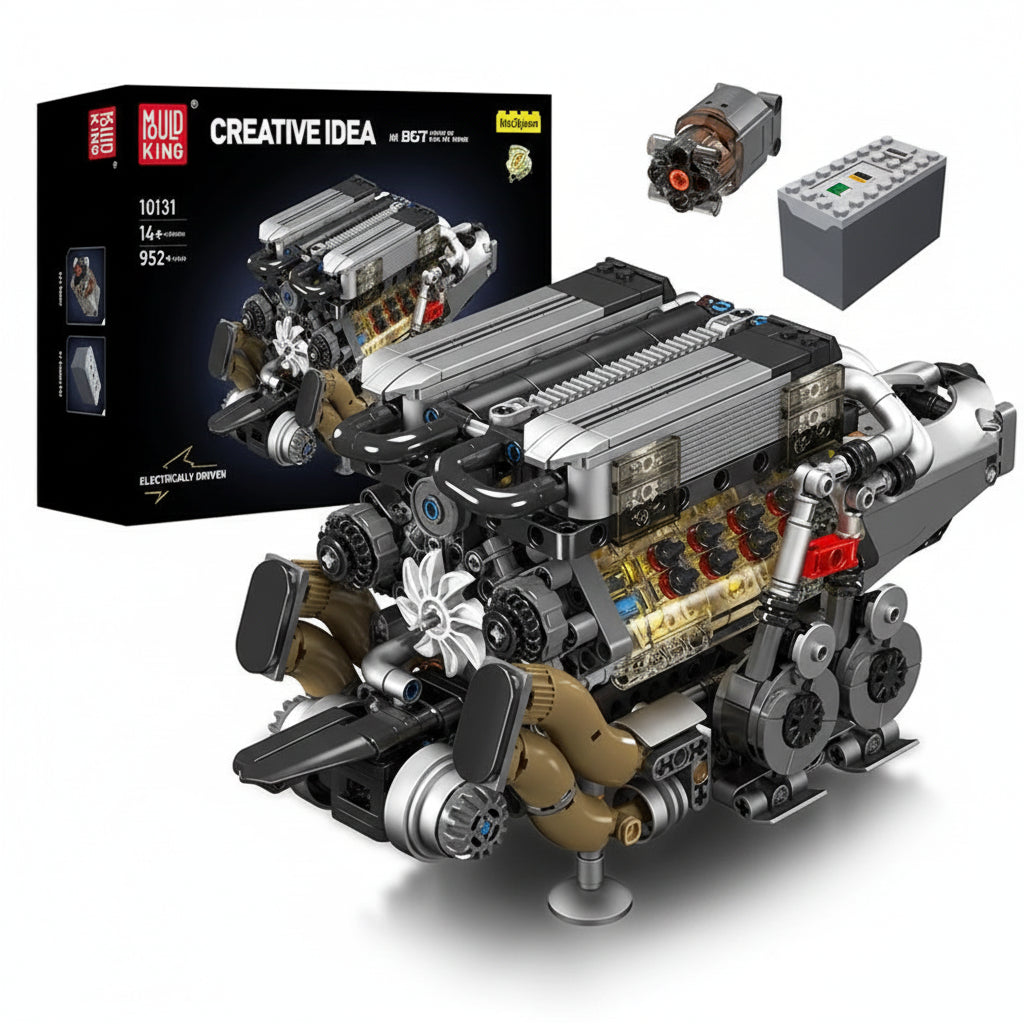 Mould King 10131 W16 Engine Supercar - Motorized Building Blocks - Sofhome
