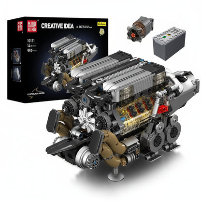 Mould King 10131 W16 Engine Supercar - Motorized Building Blocks - Sofhome