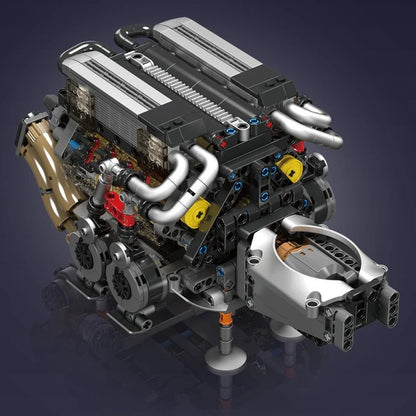 Mould King 10131 W16 Engine Supercar - Motorized Building Blocks - Sofhome