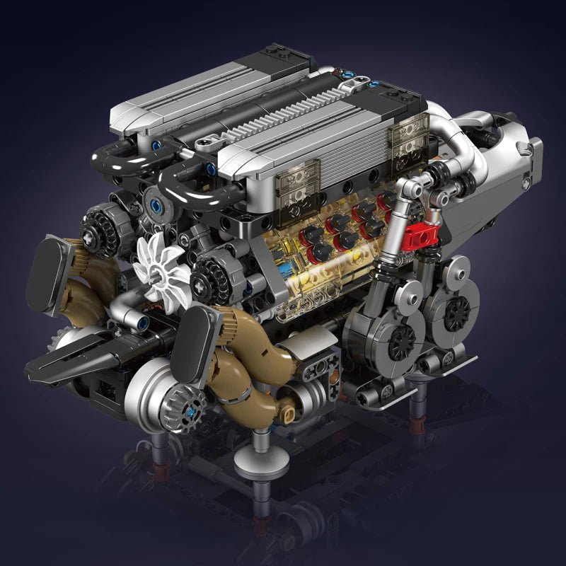 Mould King 10131 W16 Engine Supercar - Motorized Building Blocks - Sofhome