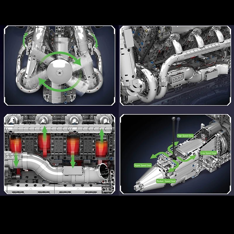 Mould King 10168 V8 Tmin - Turbo Engine - Sofhome