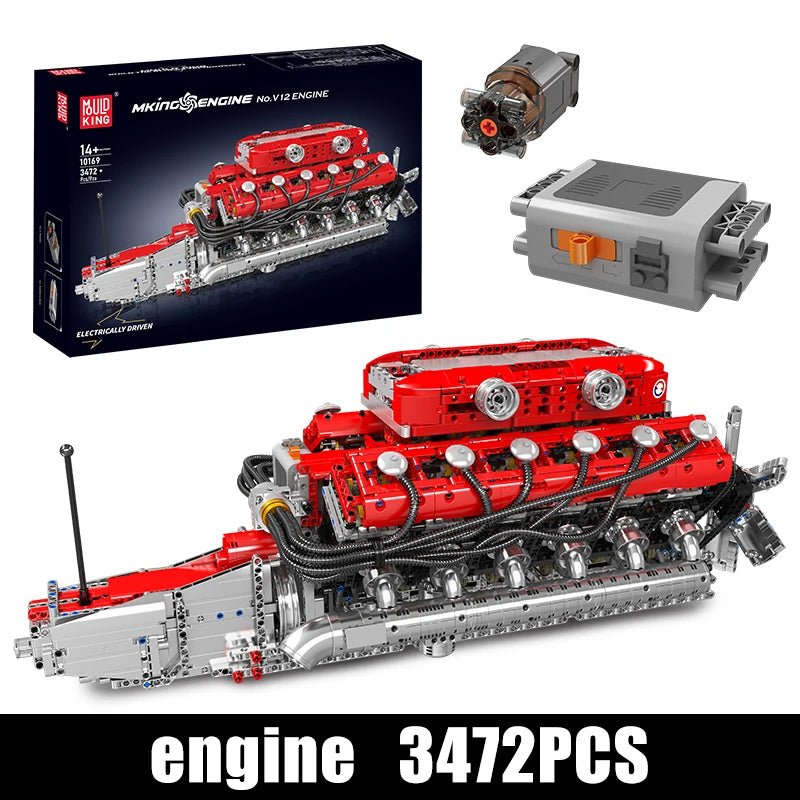 Mould King 10169 V12 Engine - Technical Building Block Set - Sofhome