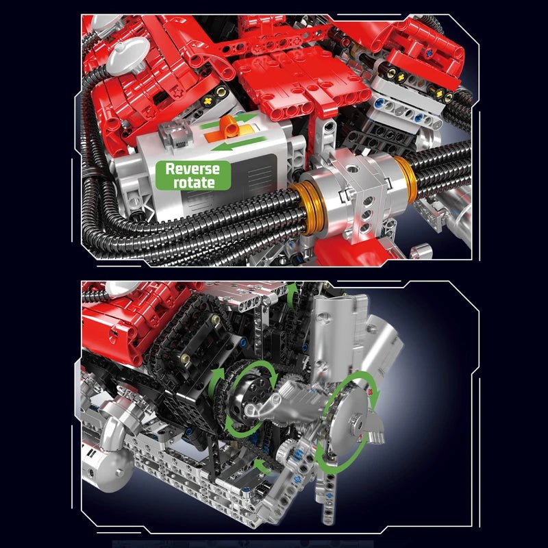 Mould King 10169 V12 Engine - Technical Building Block Set - Sofhome