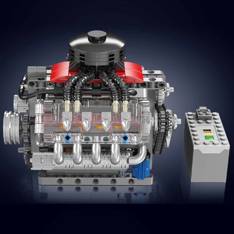 Mould King 10171 - Motorized V8 Engine Building Kit - Sofhome