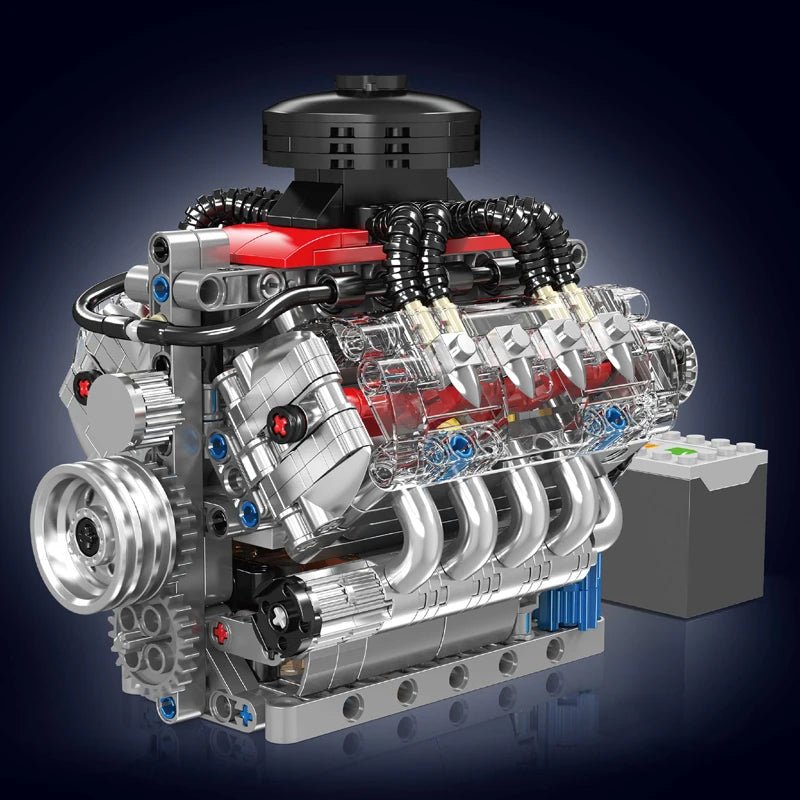 Mould King 10171 - Motorized V8 Engine Building Kit - Sofhome