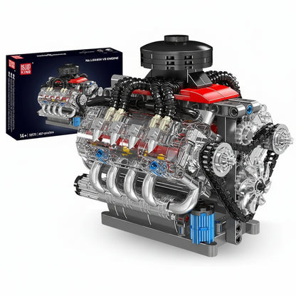 Mould King 10171 - Motorized V8 Engine Building Kit - Sofhome