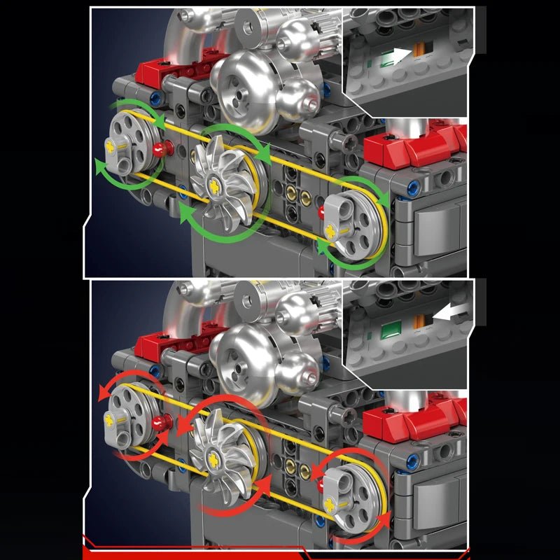 Mould King 10193 Motorized Boxer Engine Block Building Set - Sofhome