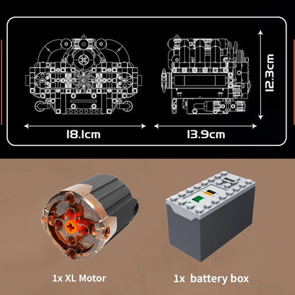 Mould King 10193 Motorized Boxer Engine Block Building Set - Sofhome