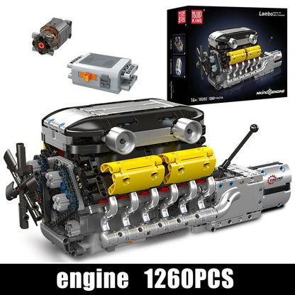 Mould King 10202 Supercar V12 Engine - Building Blocks Set - Sofhome