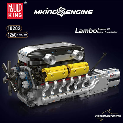 Mould King 10202 Supercar V12 Engine - Building Blocks Set - Sofhome
