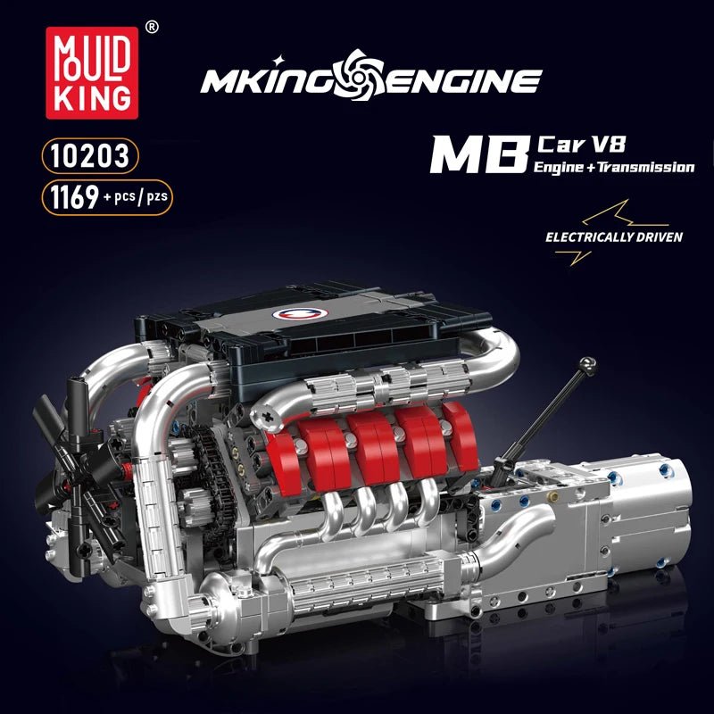 Mould King 10203 V8 Engine - Technical Building Block Set - Sofhome