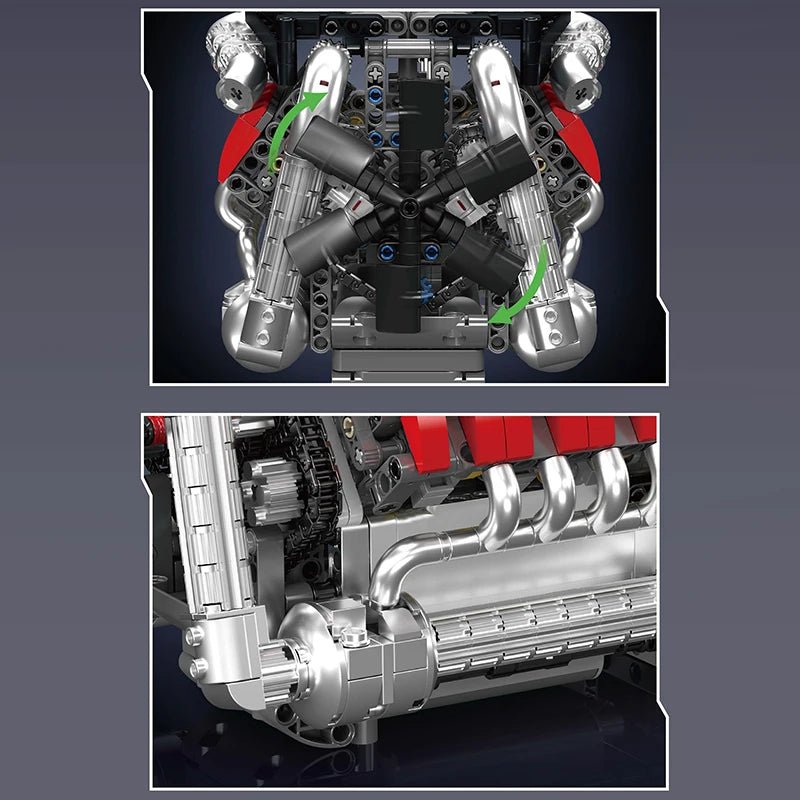Mould King 10203 V8 Engine - Technical Building Block Set - Sofhome