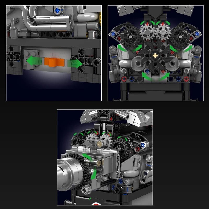Mould King 10205 RR V12 Engine Car - Sofhome