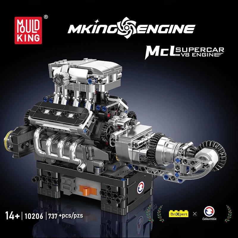Mould King 10206 MCL Sport Car - Motorized V8 Engine Building Kit - Sofhome