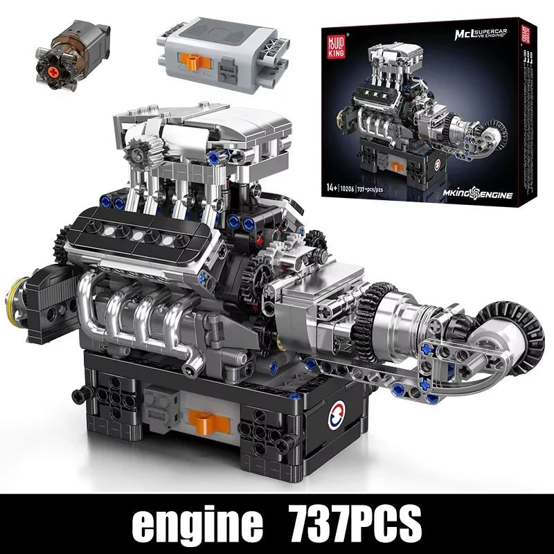 Mould King 10206 MCL Sport Car - Motorized V8 Engine Building Kit - Sofhome