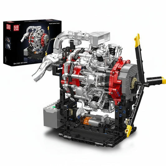 Mould King 10211 - Motorized Radial Aviation Engine Building Set - Sofhome