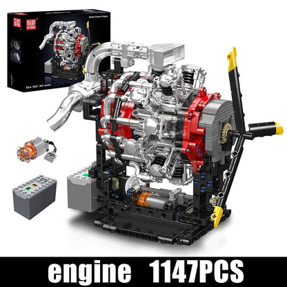 Mould King 10211 - Motorized Radial Aviation Engine Building Set - Sofhome