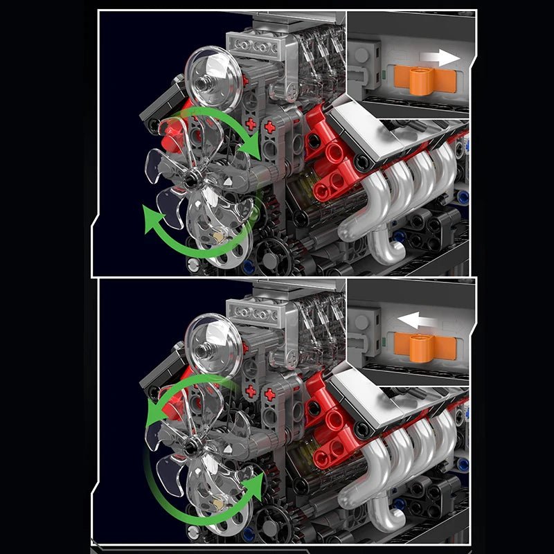Mould King 10225 Motorized V8 Engine - Sofhome