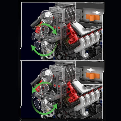 Mould King 10225 Motorized V8 Engine - Sofhome