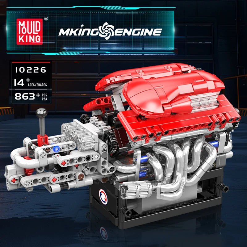 Mould King 10226 V12 Engine - Motorized Building Block Kit - Sofhome