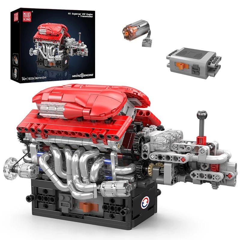 Mould King 10226 V12 Engine - Motorized Building Block Kit - Sofhome