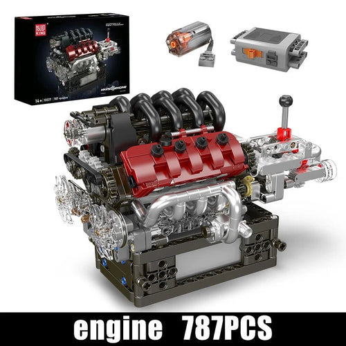 Mould King 10227 V8 Engine - Motorized Building Block Kit - Sofhome