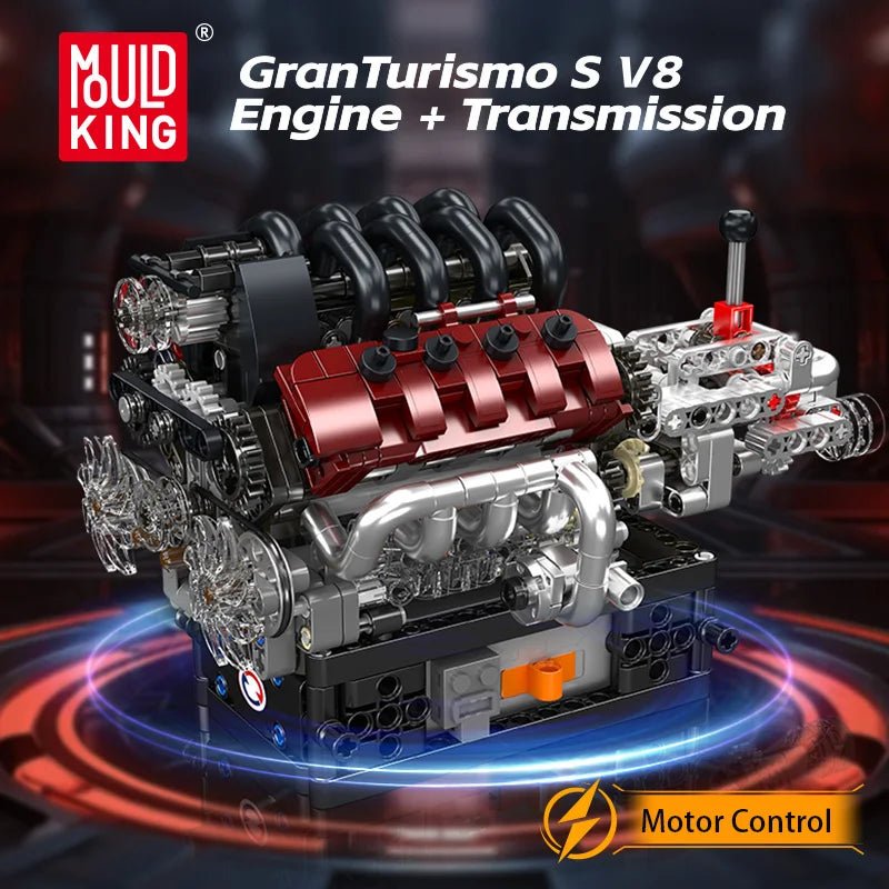 Mould King 10227 V8 Engine - Motorized Building Block Kit - Sofhome