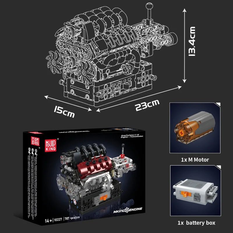 Mould King 10227 V8 Engine - Motorized Building Block Kit - Sofhome