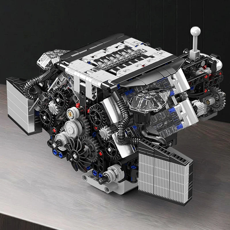 Mould King 10230 - Motorized A8 W12 Engine Building Block Set - Sofhome