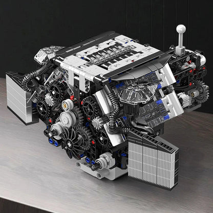 Mould King 10230 - Motorized A8 W12 Engine Building Block Set - Sofhome