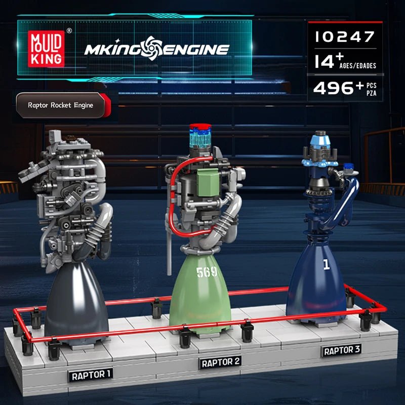 Mould King 10247 Raptor Rocket Engine - Technical Building Block Kit - Sofhome