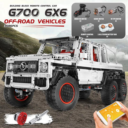 Mould King 13061 - RC Motorized G63 6x6 Building Block Car - Sofhome