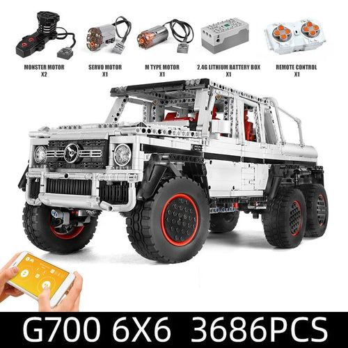 Mould King 13061 - RC Motorized G63 6x6 Building Block Car - Sofhome