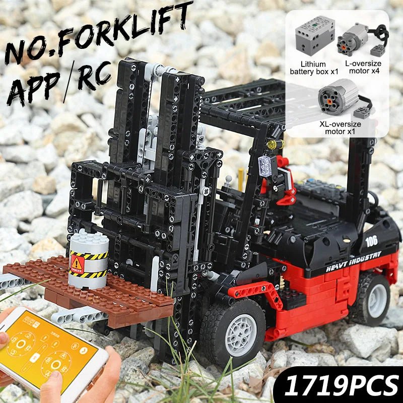 Mould King 13106 - Motorized Forklift Building Block Set - Sofhome