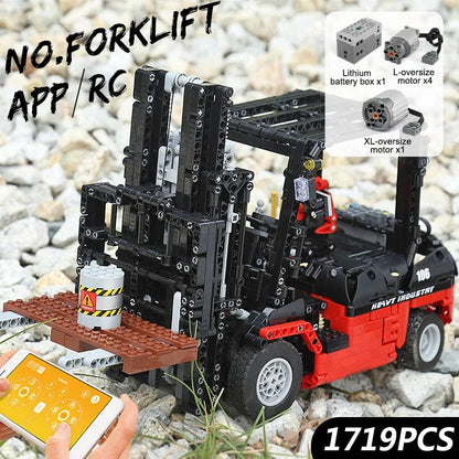 Mould King 13106 - Motorized Forklift Building Block Set - Sofhome