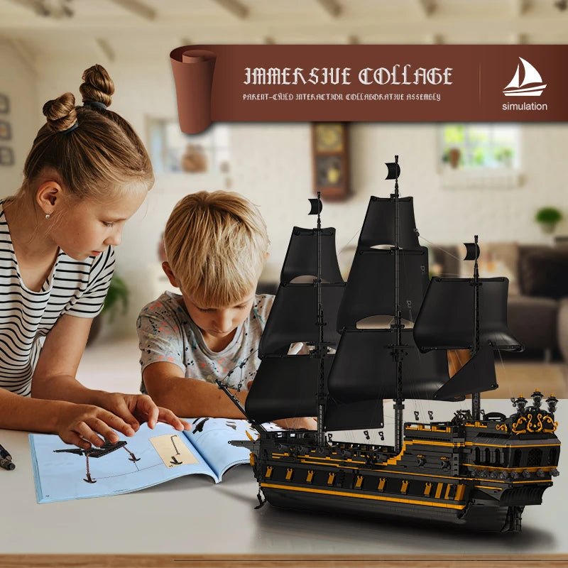Mould King 13186 Black Pearl - Pirate Ship Building Block Set - Sofhome