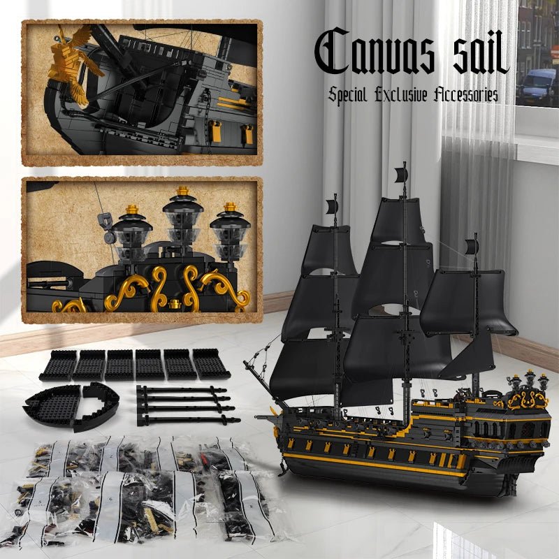 Mould King 13186 Black Pearl - Pirate Ship Building Block Set - Sofhome