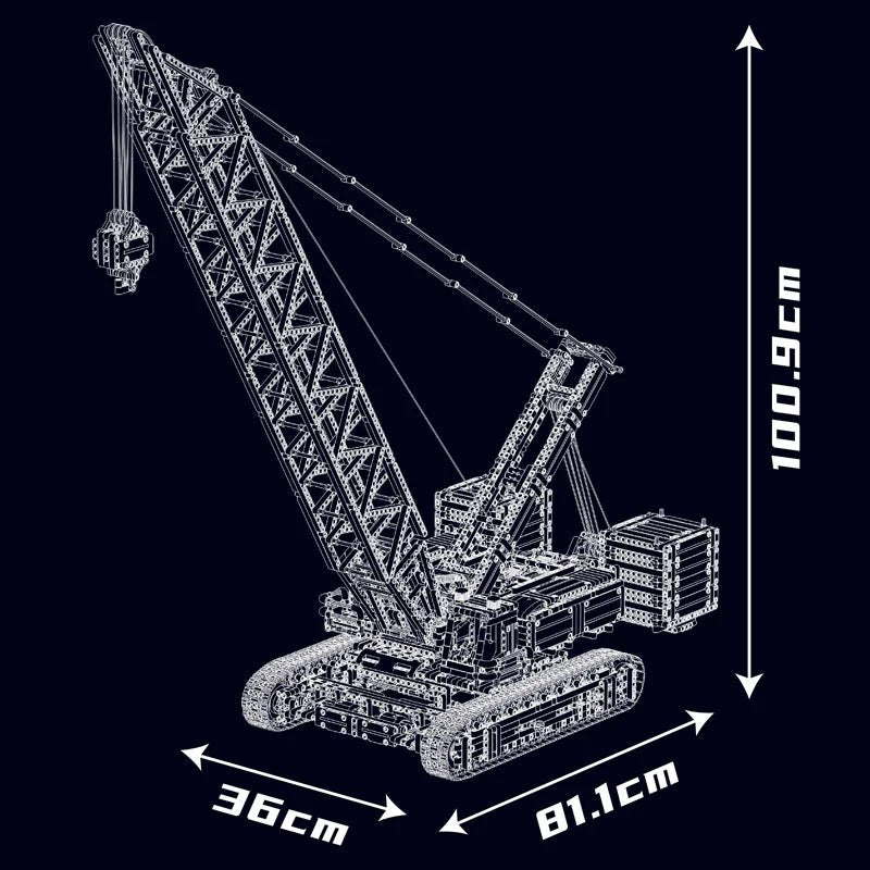Mould King 17046 RC Wacker 16000 Crawer Crane - Building Kit - Sofhome