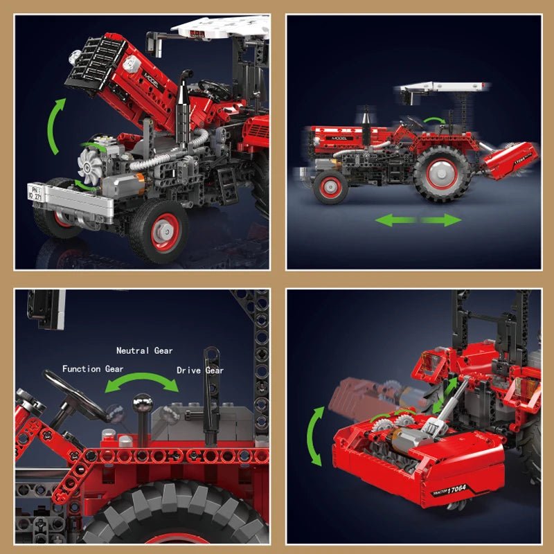 Mould King 17064 RC Motorized Agricultural Tractor Building Set - Sofhome