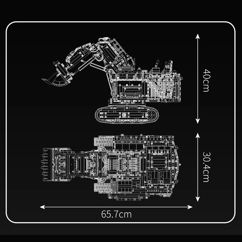Mould King 17070 17071R 9800 RC Excavator - Technic Building Blocks Set - Sofhome