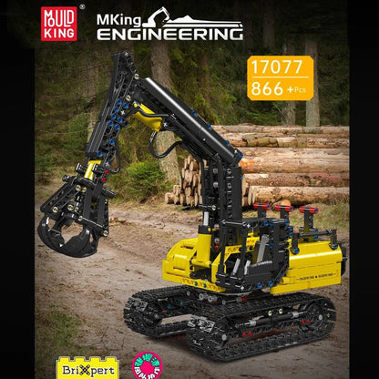 Mould King 17077 Hydraulic Log Grapple Engineering Truck Building Blocks - Sofhome