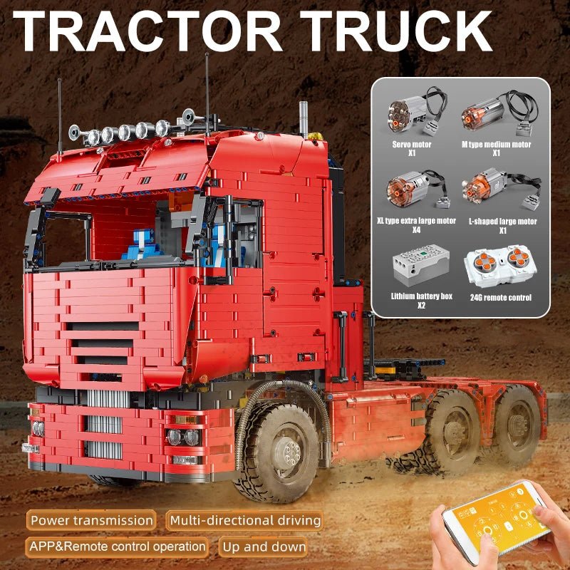 Mould King 19005 RC Tractor Truck - Building Blocks Set - Sofhome