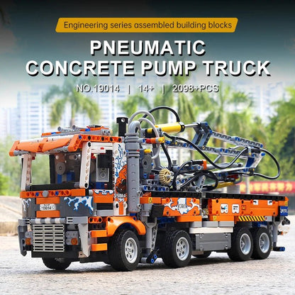 Mould King 19014 Pneumatic Concrete Pump Truck - Sofhome