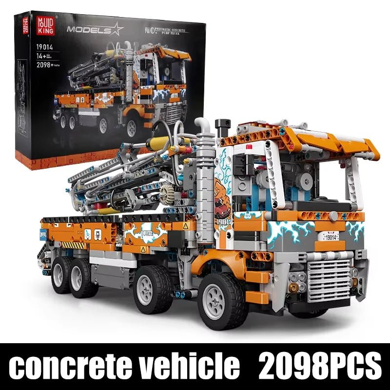 Mould King 19014 Pneumatic Concrete Pump Truck - Sofhome