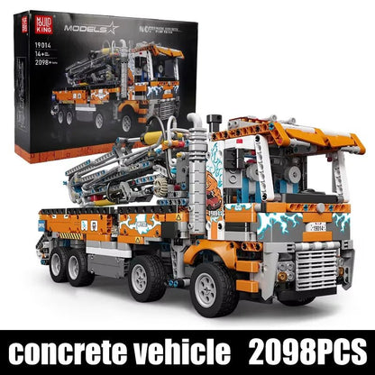 Mould King 19014 Pneumatic Concrete Pump Truck - Sofhome