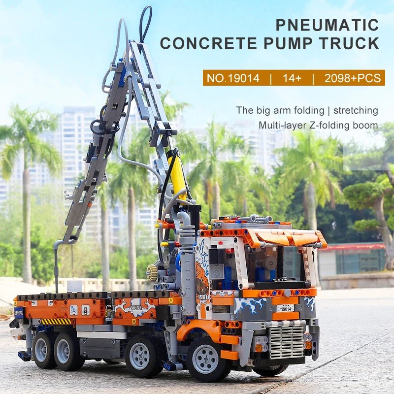 Mould King 19014 Pneumatic Concrete Pump Truck - Sofhome